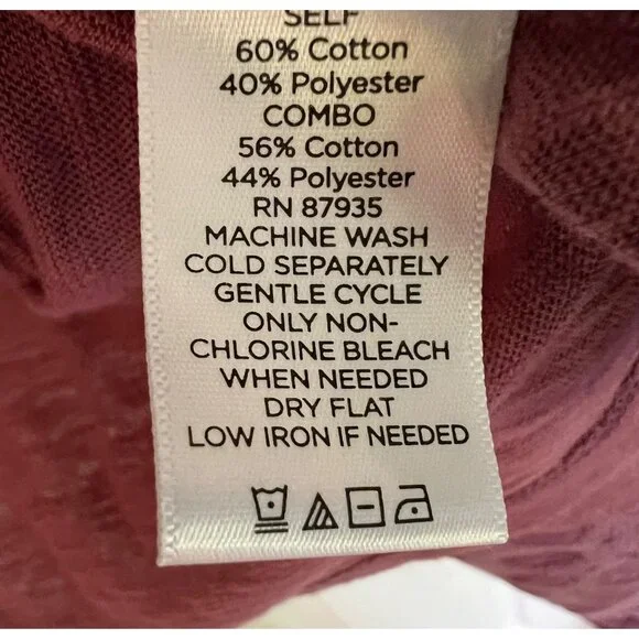 LOGO by Lori Goldstein Purple 3/4 Sleeve Open Cardigan Sweater Size XL - Picture 6 of 6